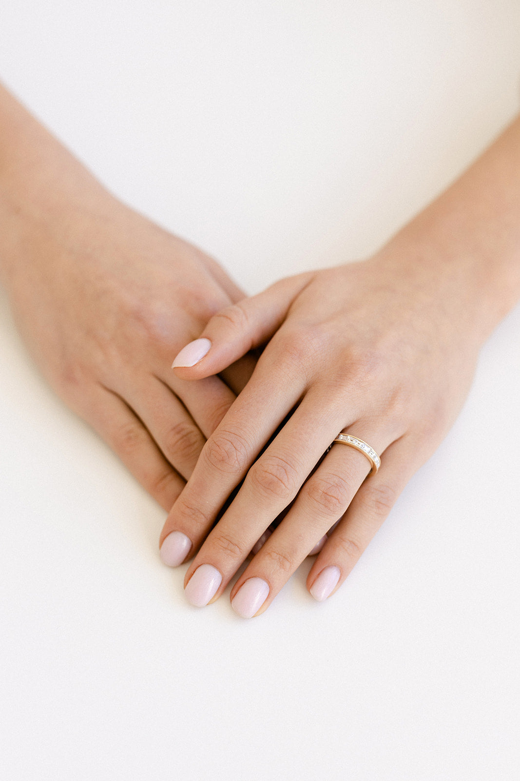 East West Baguette Channel Set Diamond 3/4 Eternity Band