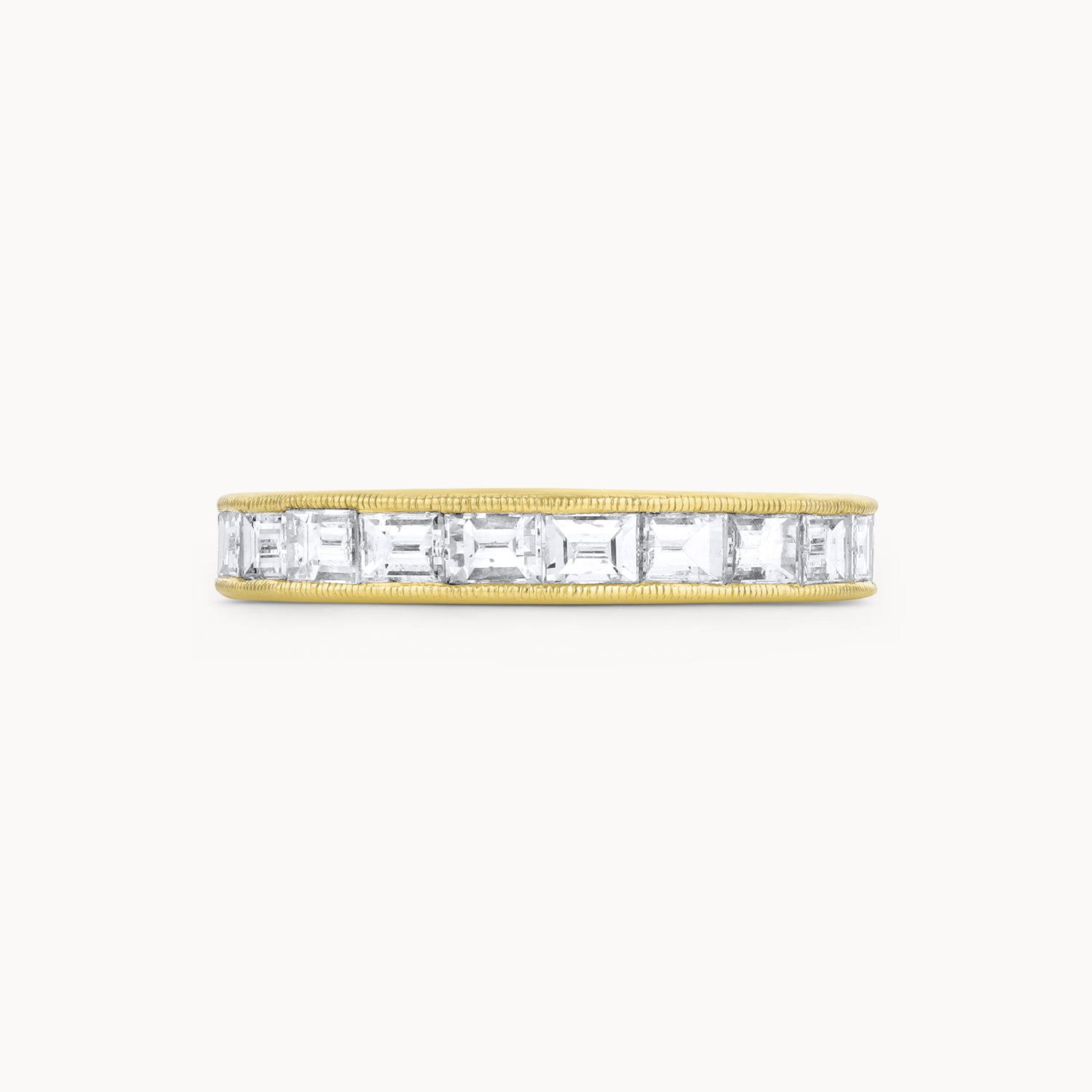 East West Baguette Channel Set Diamond 3/4 Eternity Band