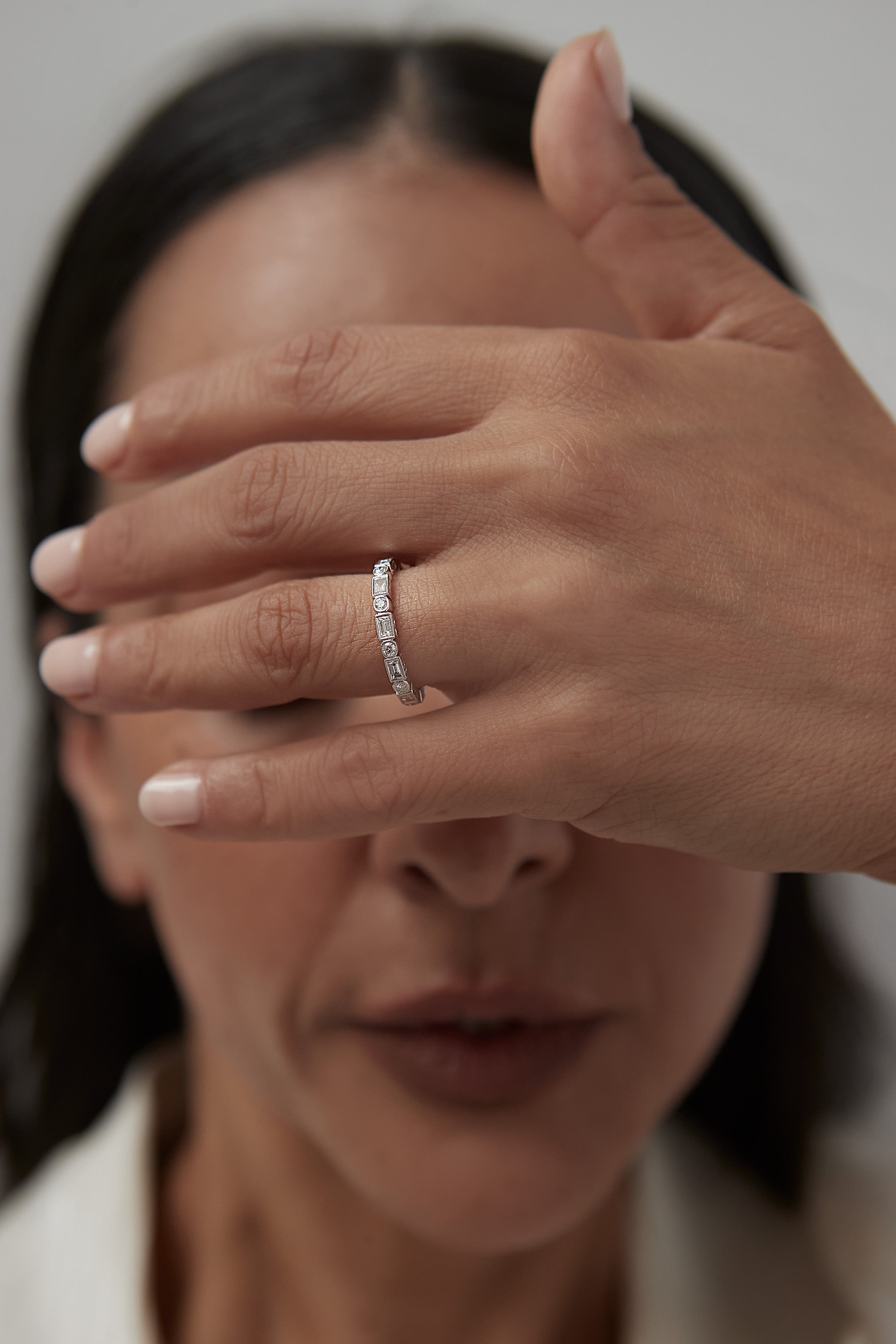 Baguette & Round Diamond Eternity Band