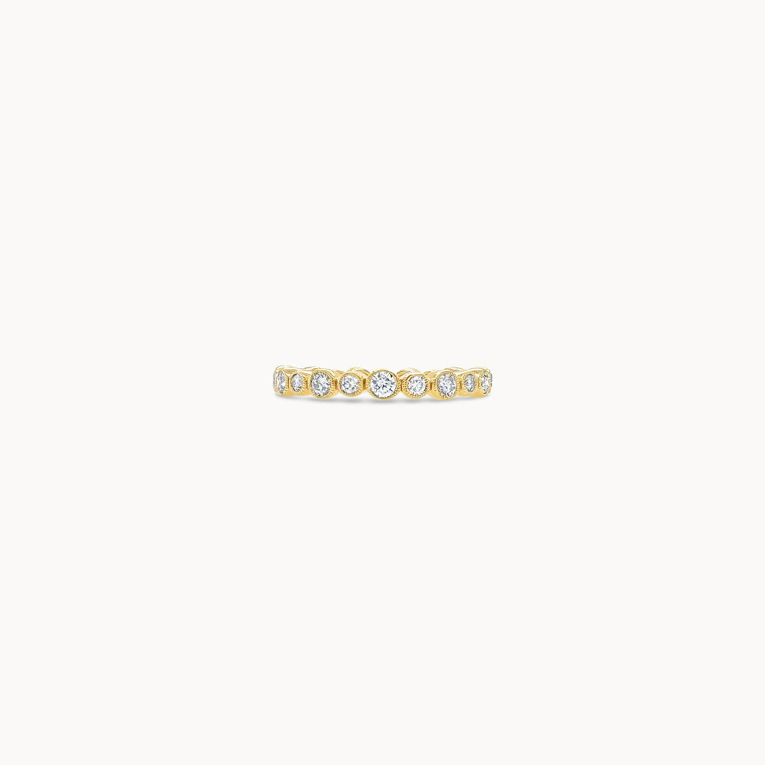 Large & Small Diamond Bezel Eternity Band