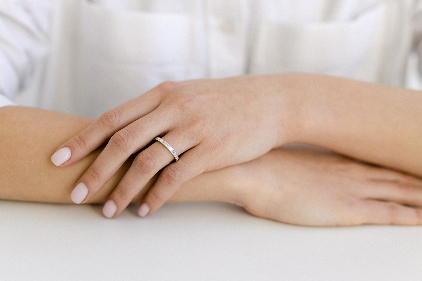 East West Baguette Channel Set Diamond Eternity Band