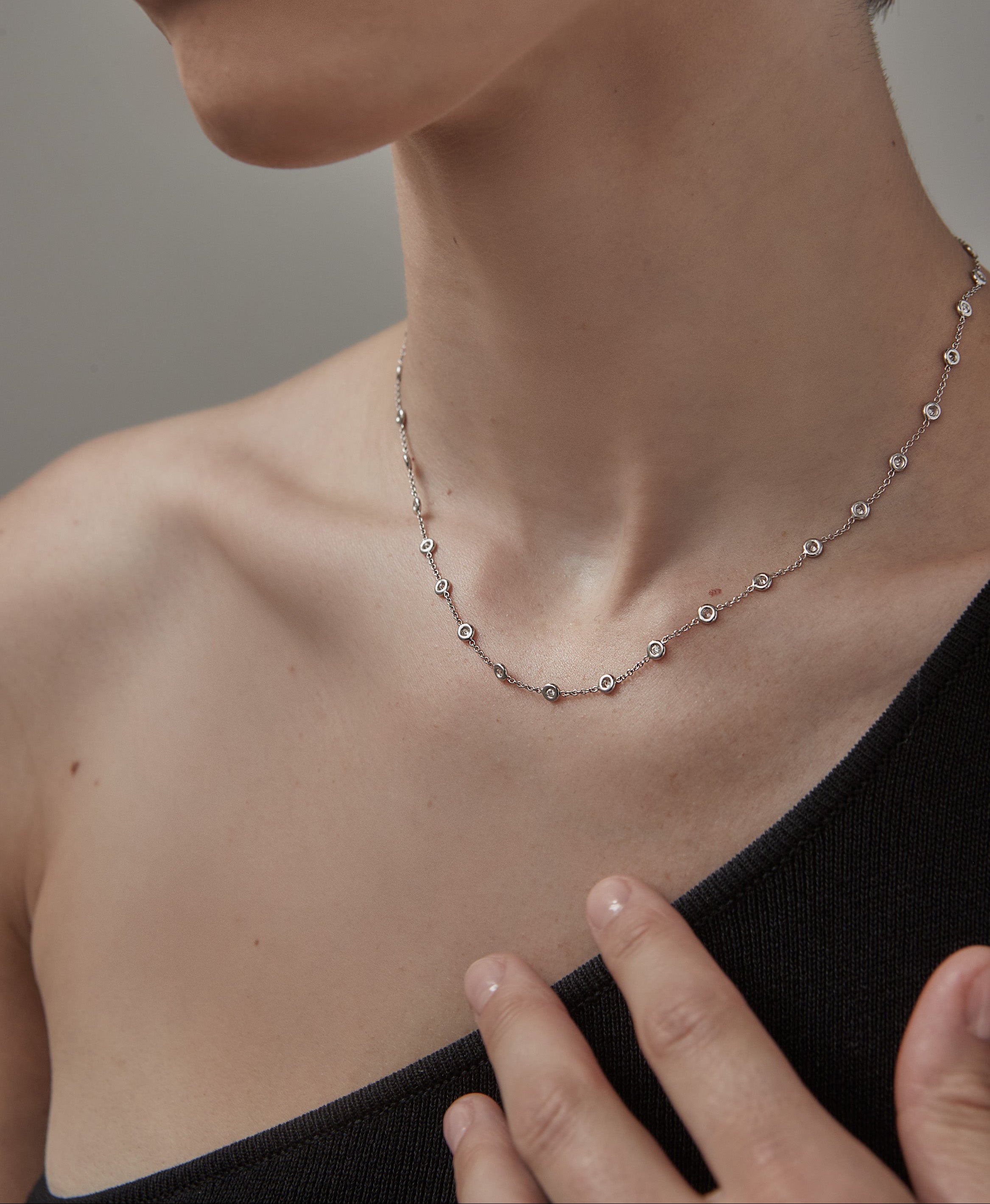 Diamond Station Necklace