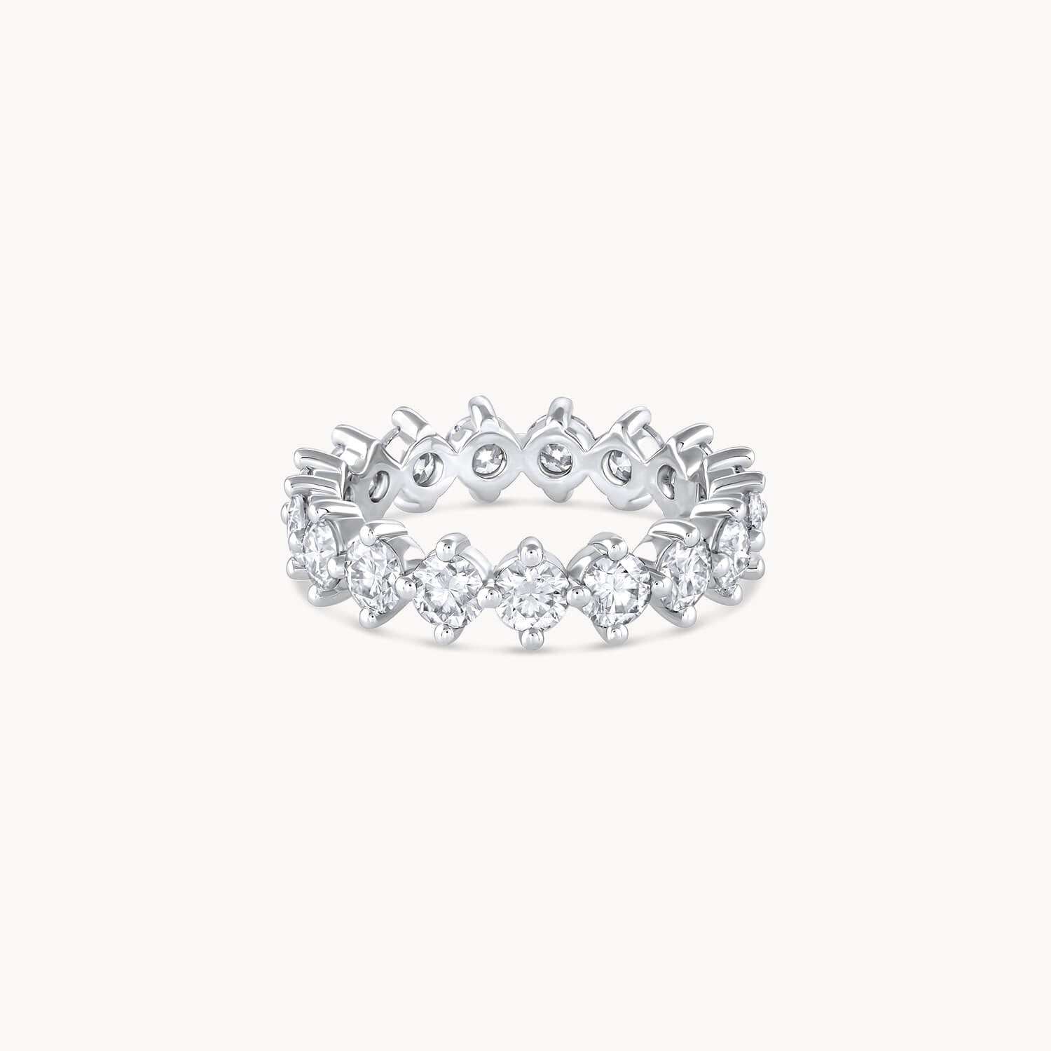 Compass Shared Prong Diamond Eternity Band