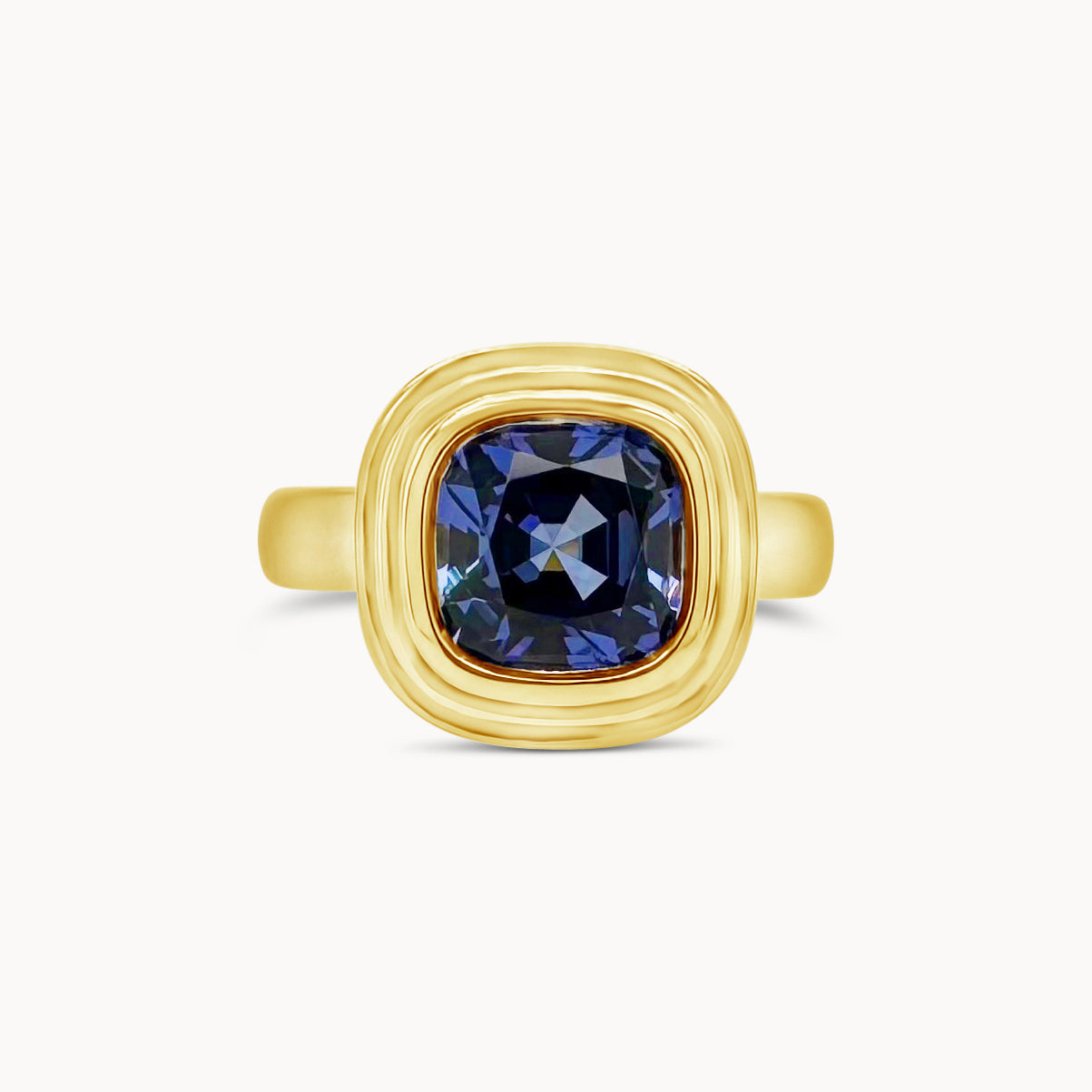 Triple Bezel Tanzanite Ring