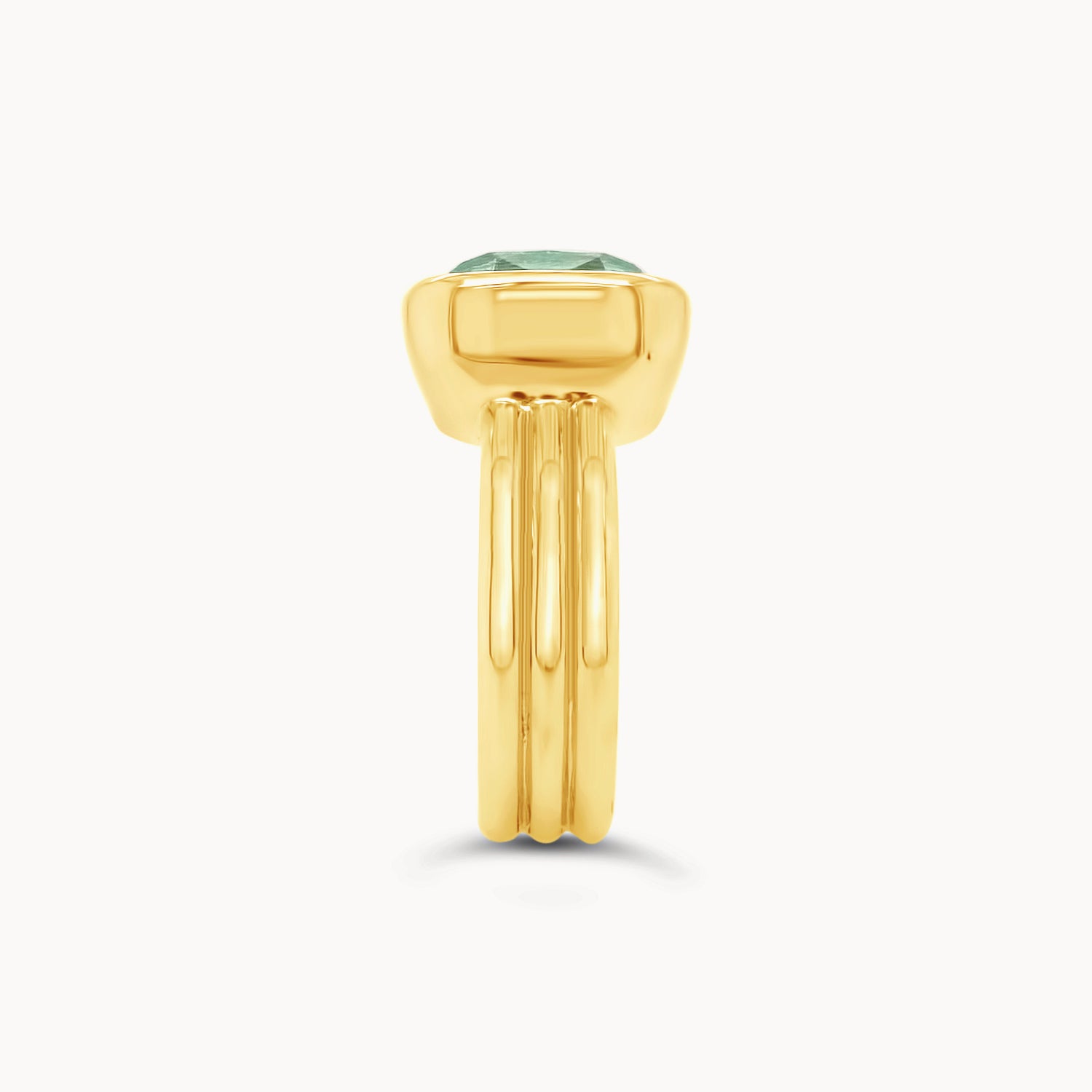 Mint Tourmaline Bezel Ring