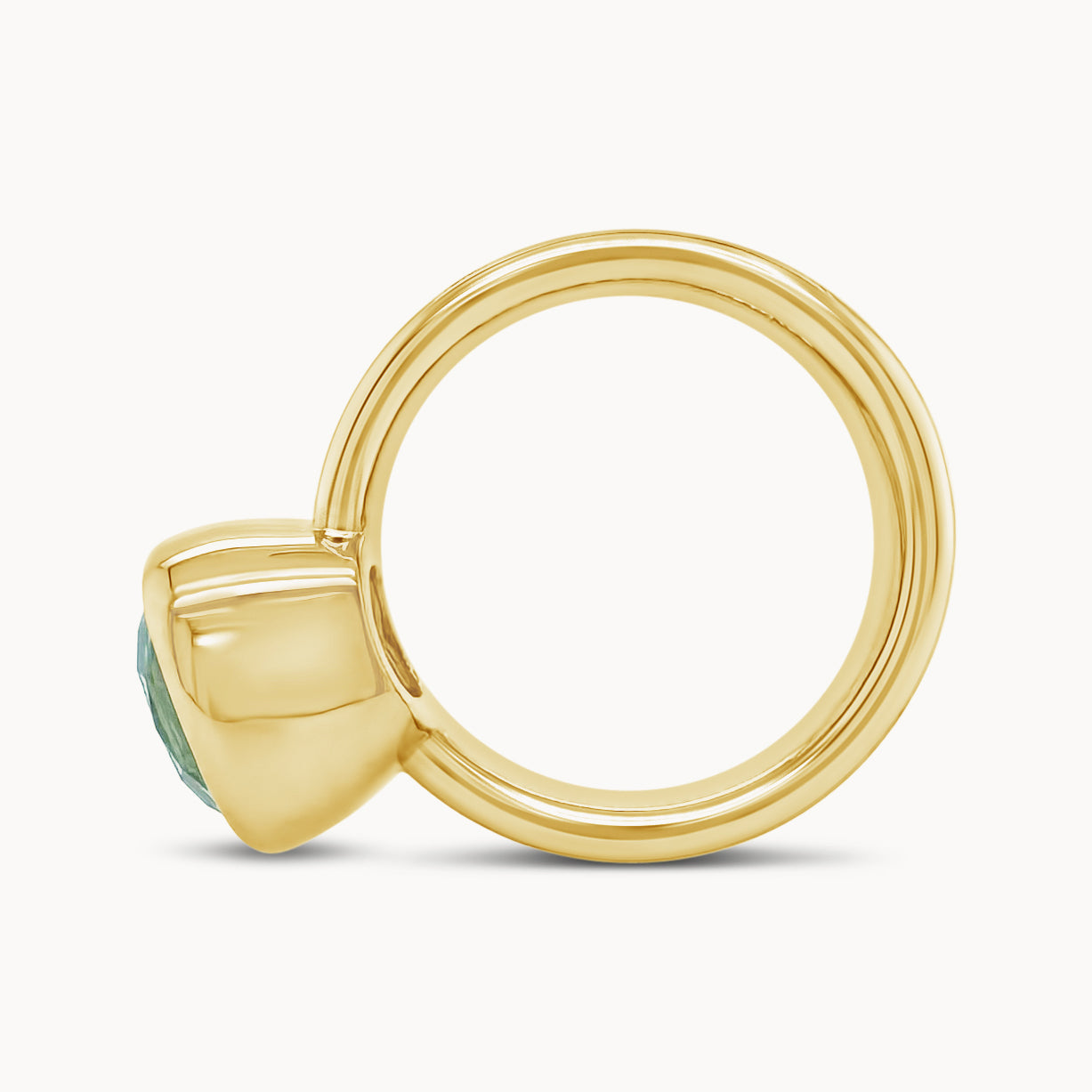Mint Tourmaline Bezel Ring