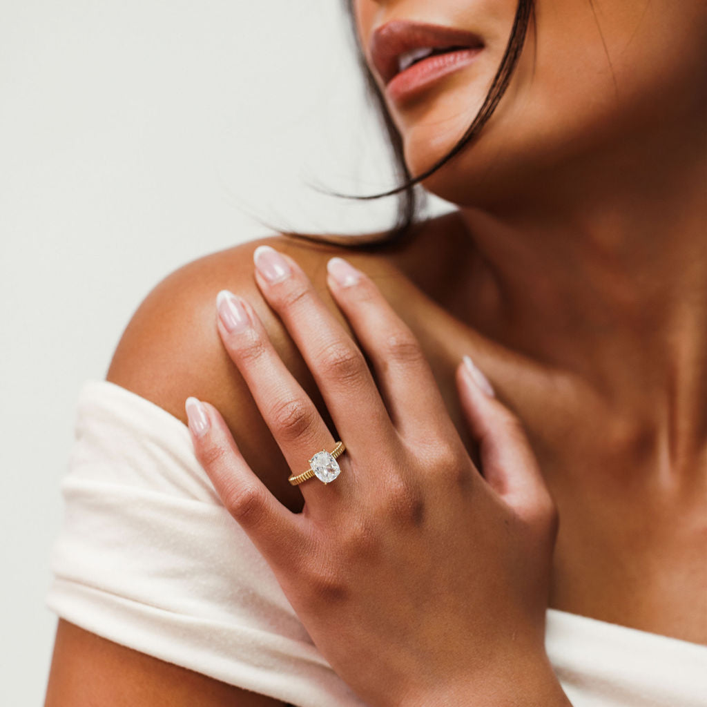 Julianna | Texture Solitaire Diamond Engagement Ring – T. Anthony Jewelers