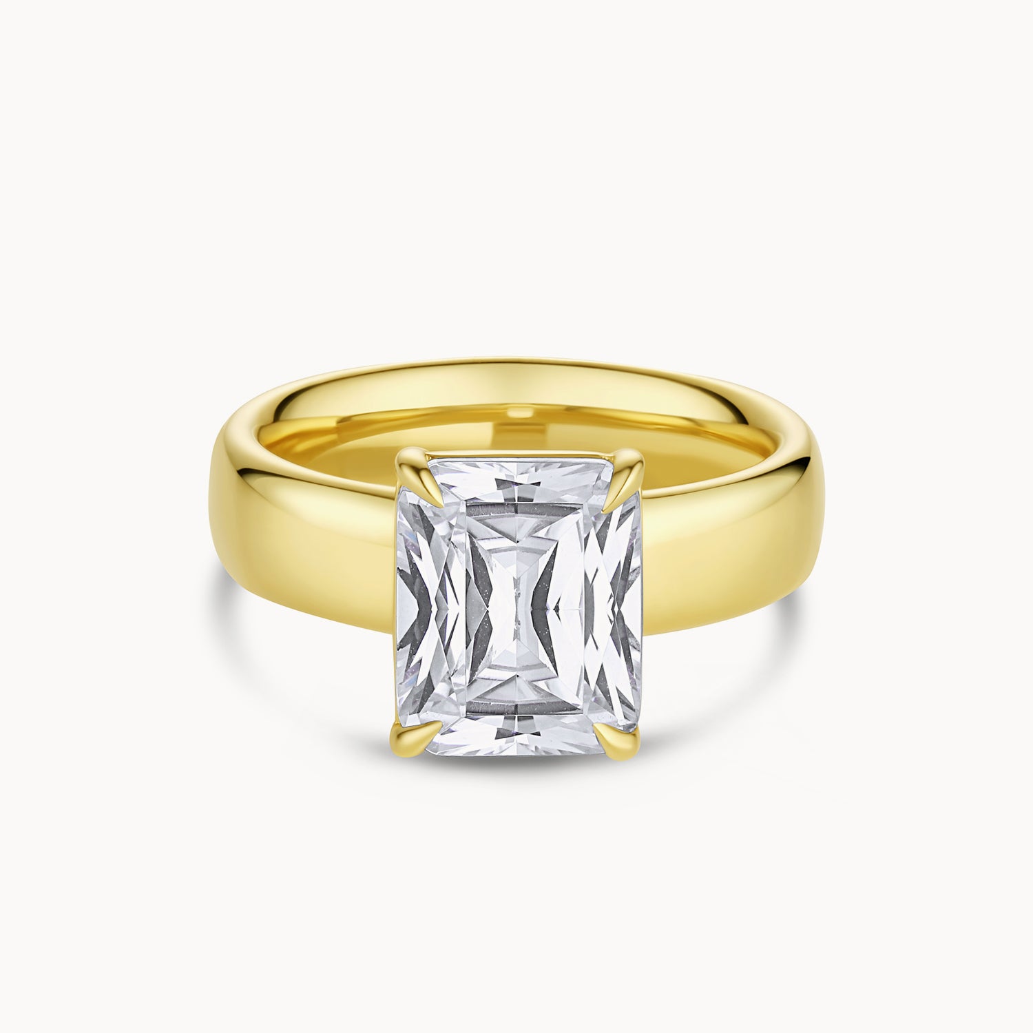 Wide Band Engagement Ring