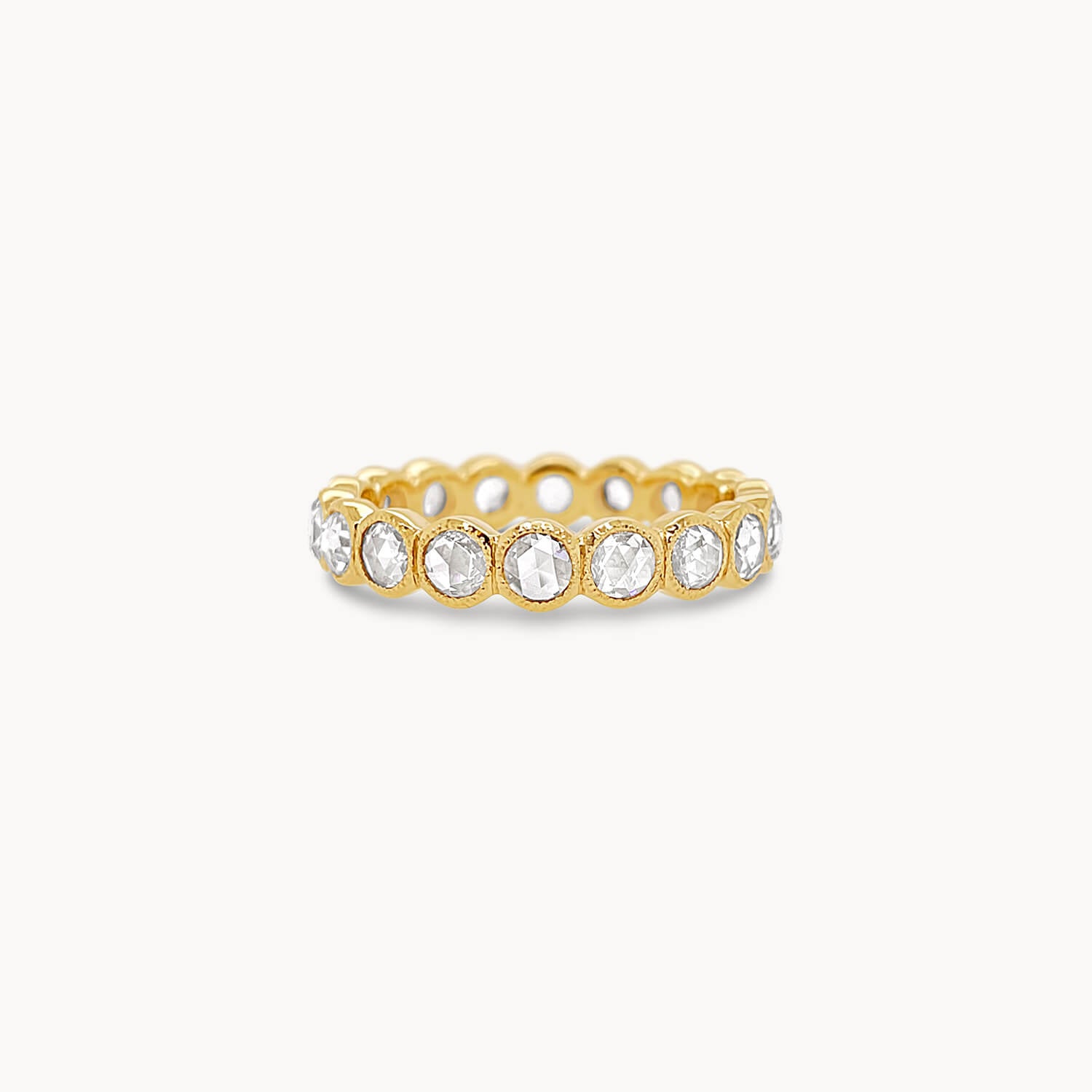 Rose Cut Bezel Set Diamond Eternity Band