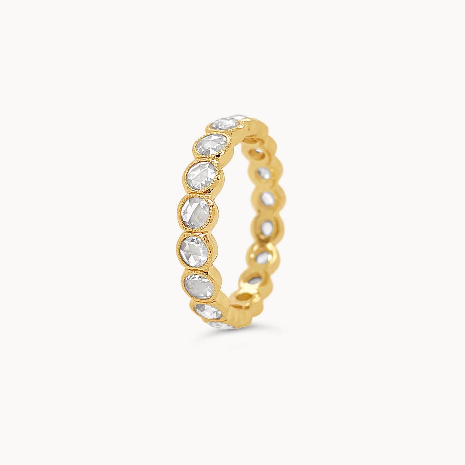 Rose Cut Bezel Set Diamond Eternity Band