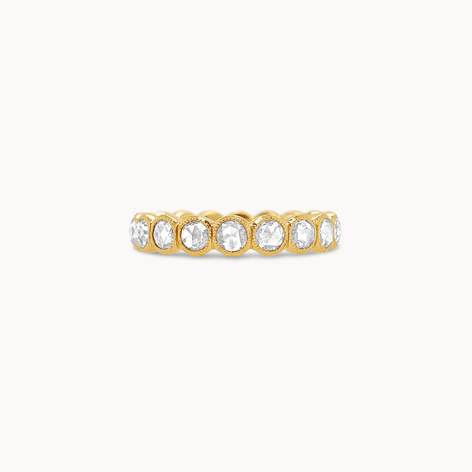 Rose Cut Bezel Set Diamond Eternity Band