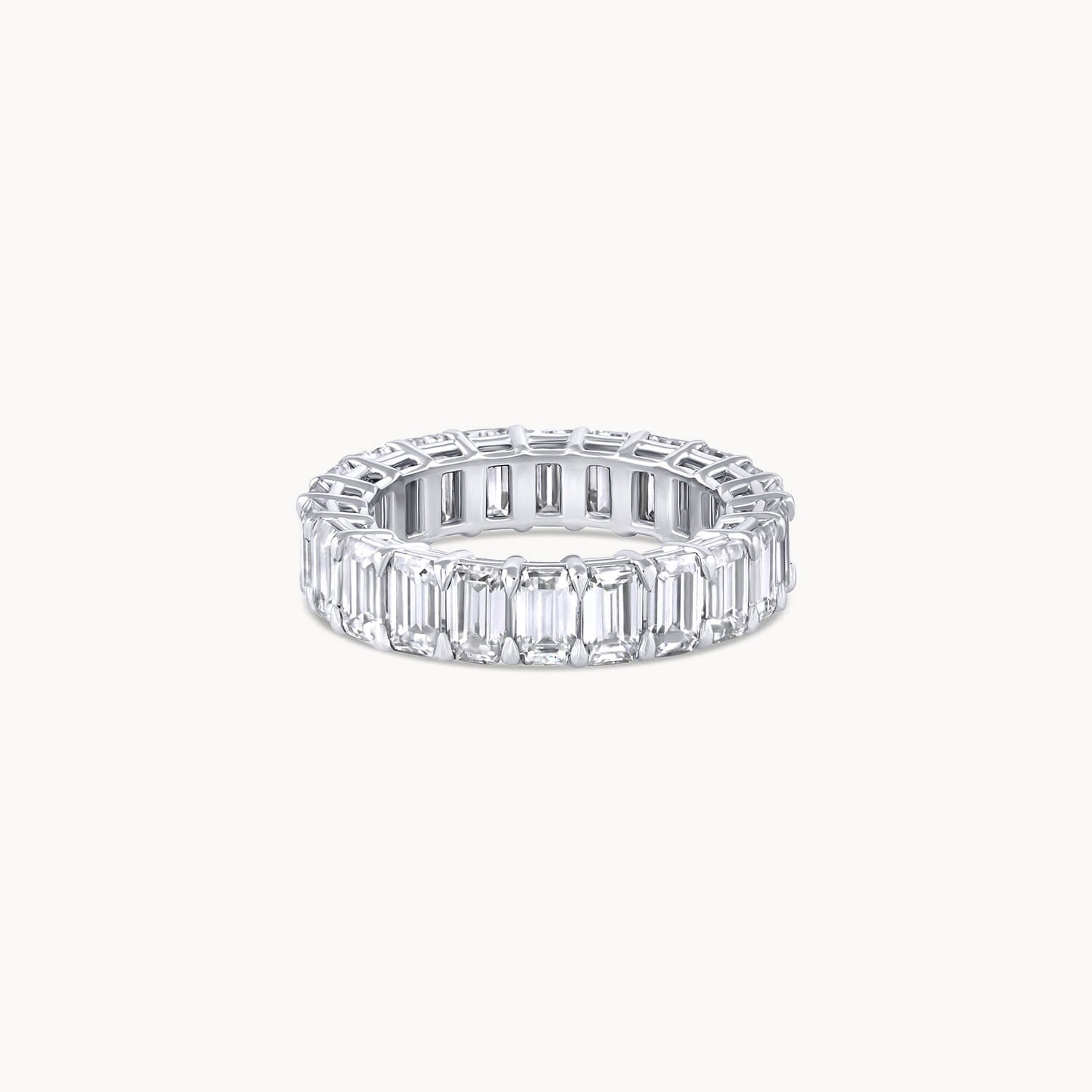 Large Emerald Cut Diamond Eternity Band