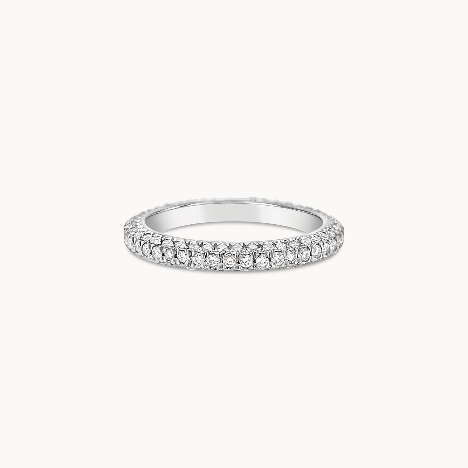 Three Row Diamond Pavé Eternity Band