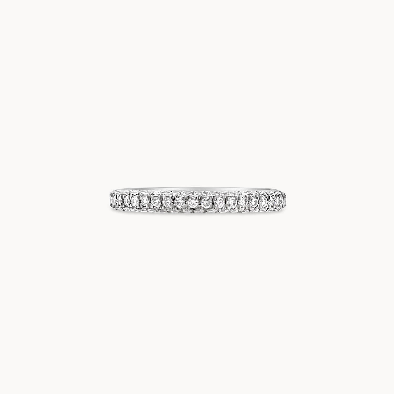 Three Row Diamond Pavé Eternity Band