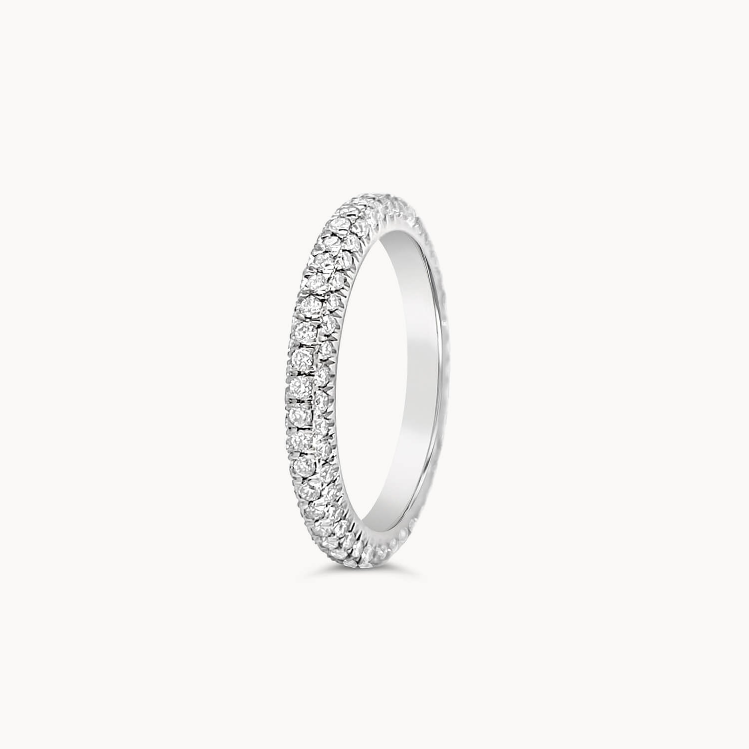 Three Row Diamond Pavé Eternity Band