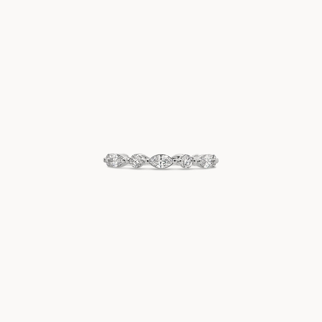 Alternating Round & Marquise Diamond Eternity Band