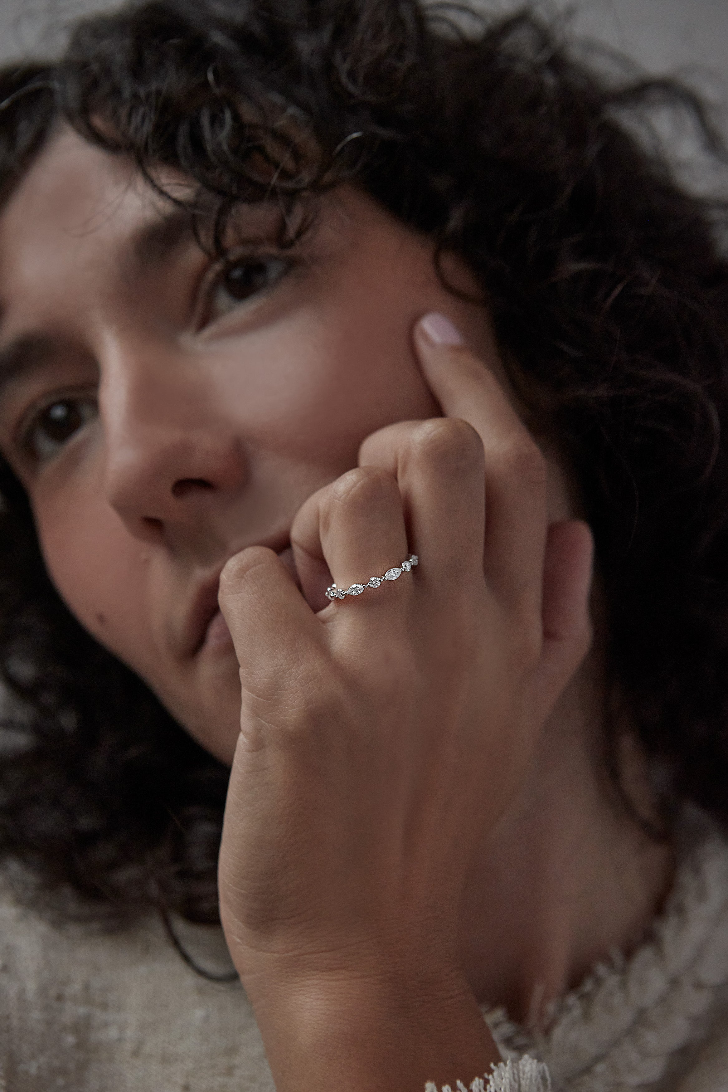 Alternating Round & Marquise Diamond Eternity Band