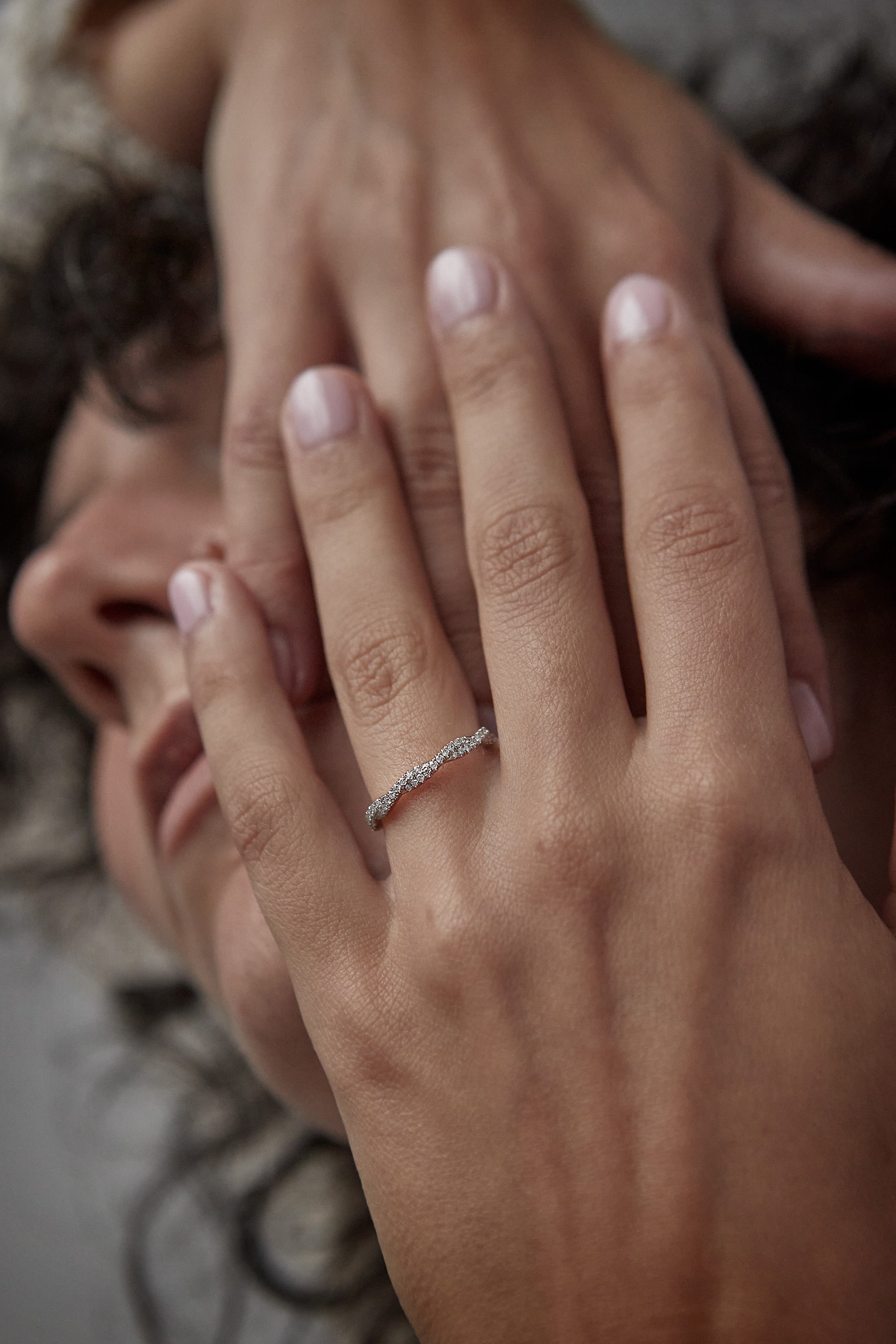 U Pave Twist Diamond Eternity Band