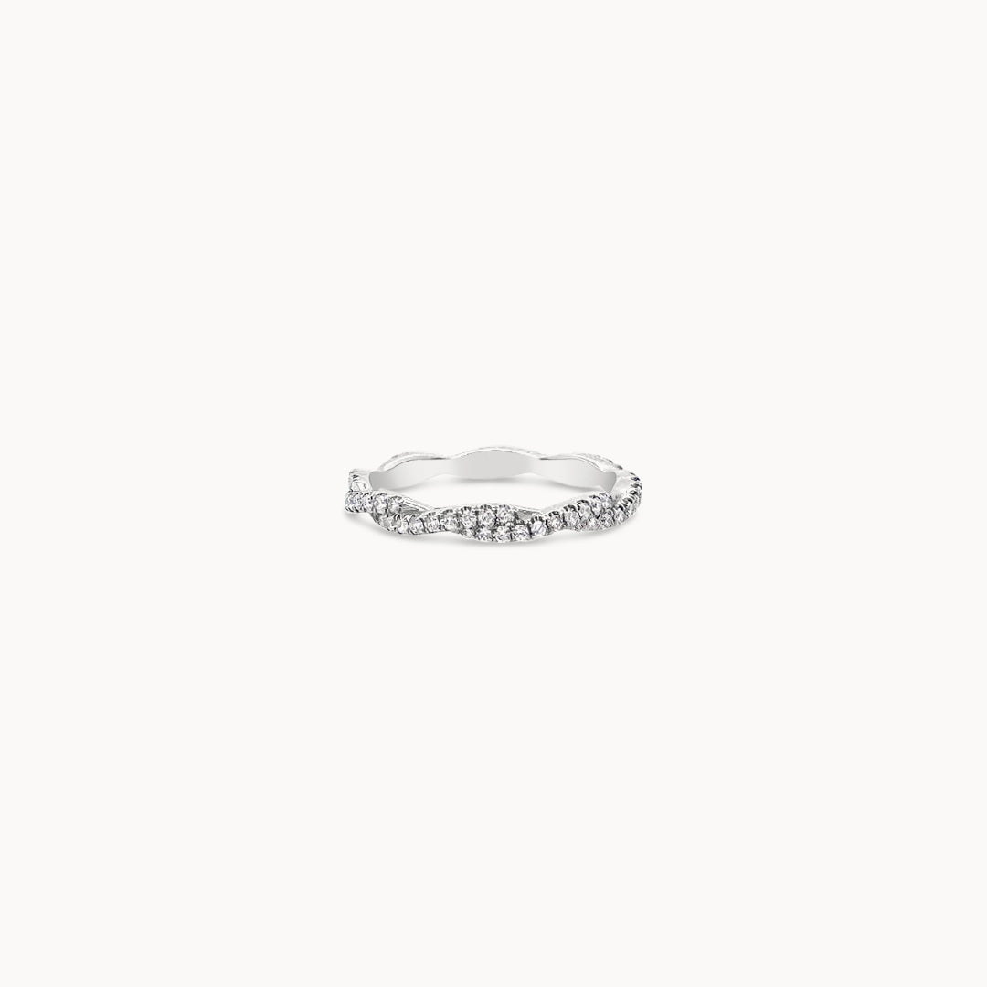 U Pave Twist Diamond Eternity Band