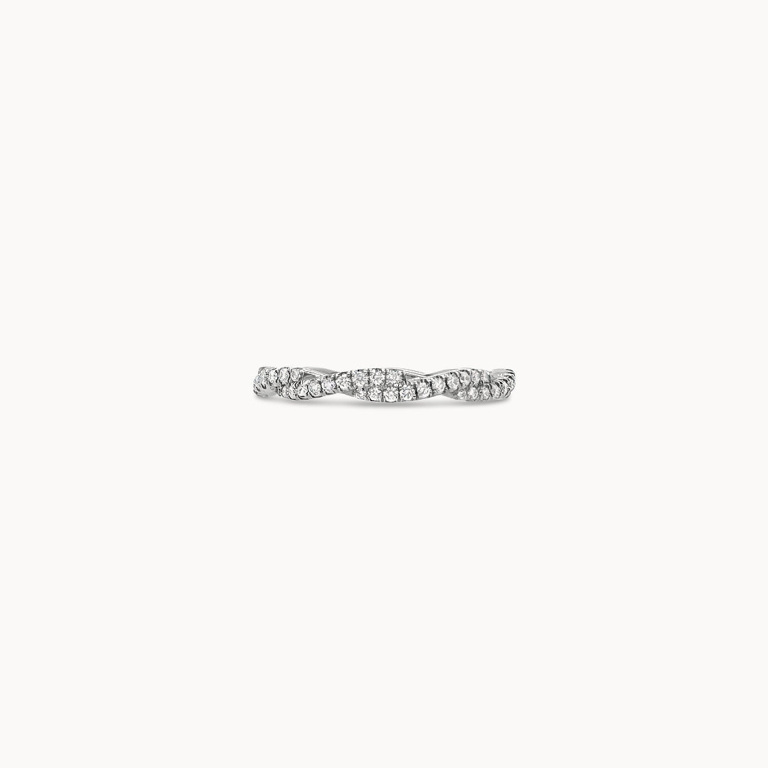 U Pave Twist Diamond Eternity Band