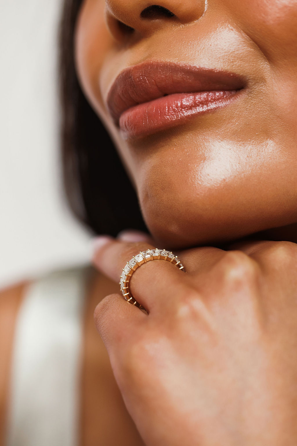 Midsize Emerald Cut Diamond Eternity Band