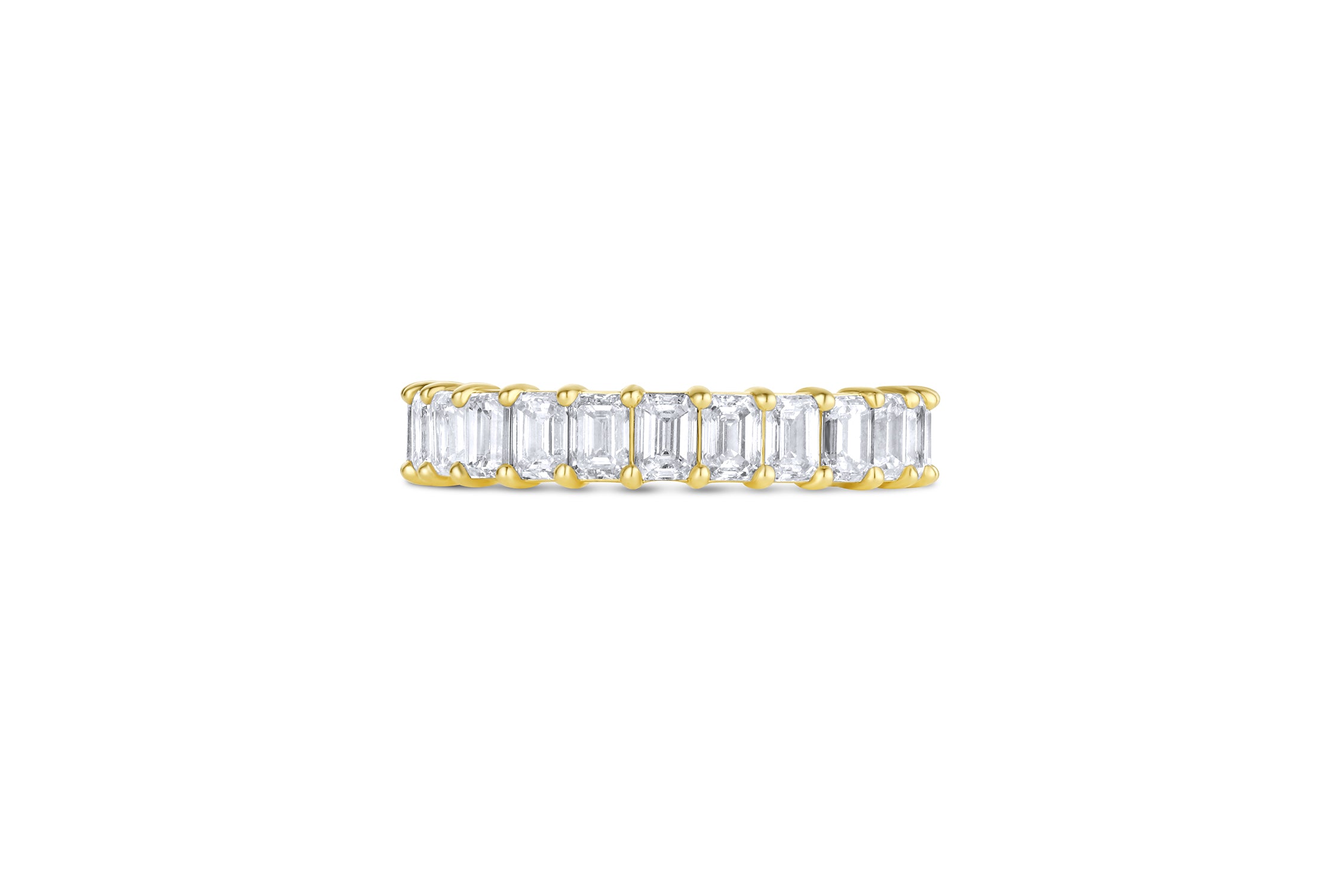 Midsize Emerald Cut Diamond Eternity Band