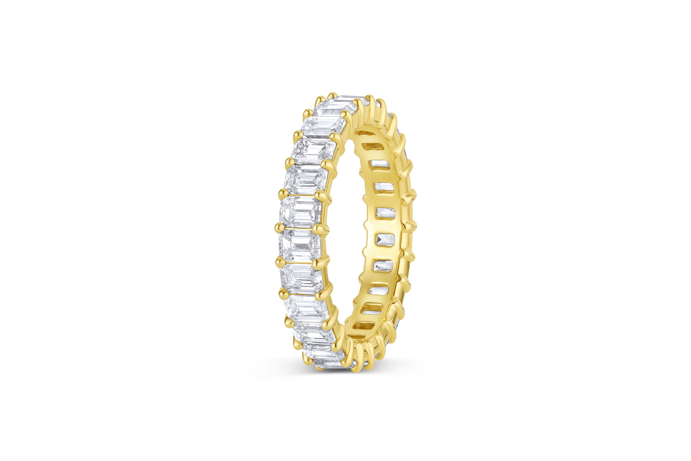 Midsize Emerald Cut Diamond Eternity Band