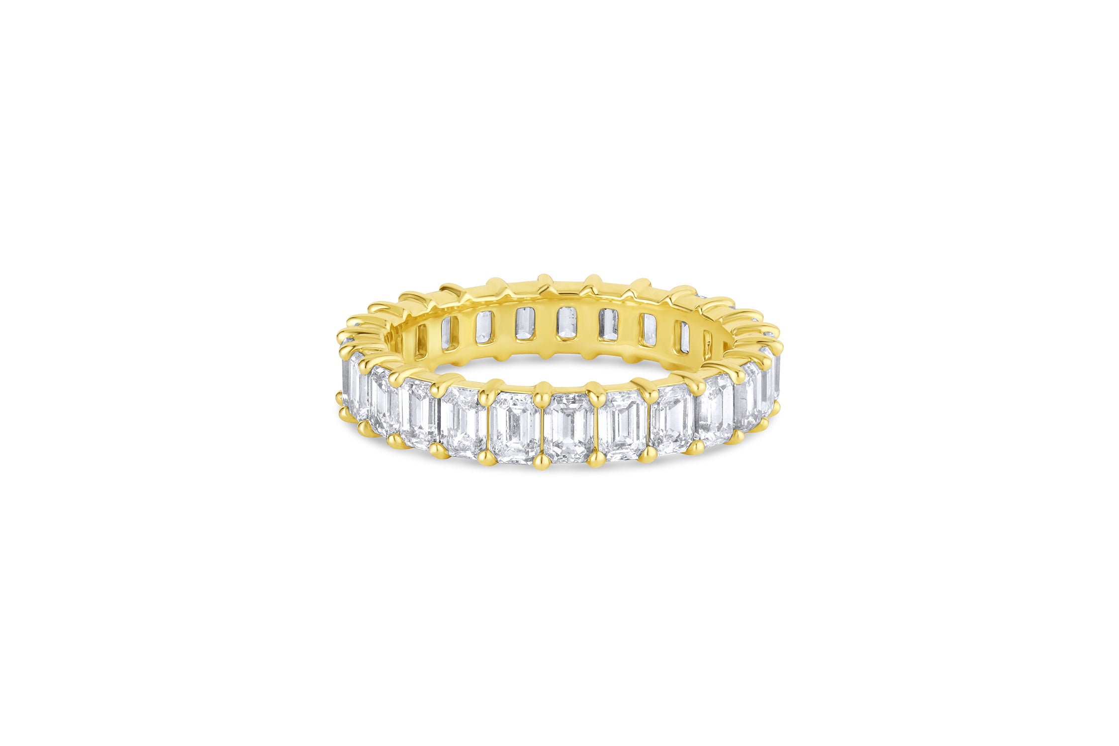 Midsize Emerald Cut Diamond Eternity Band