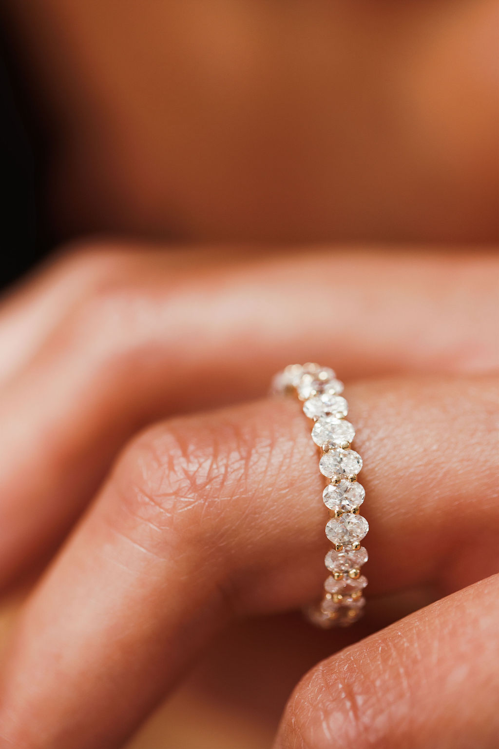 Oval Midsize Diamond Eternity Band